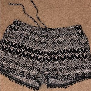Black and white indie shorts